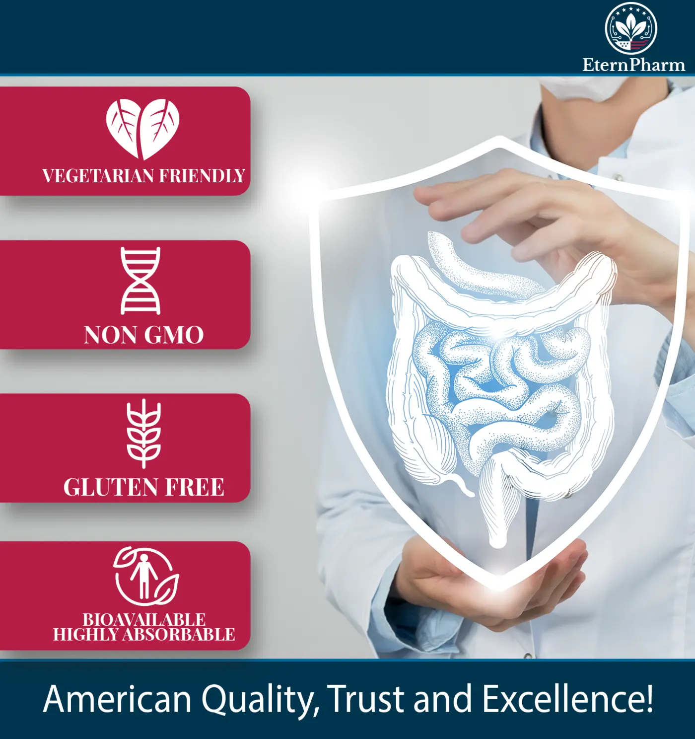 EternPharm Premium Probiotic Supplement Facts panel